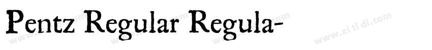 Pentz Regular Regula字体转换